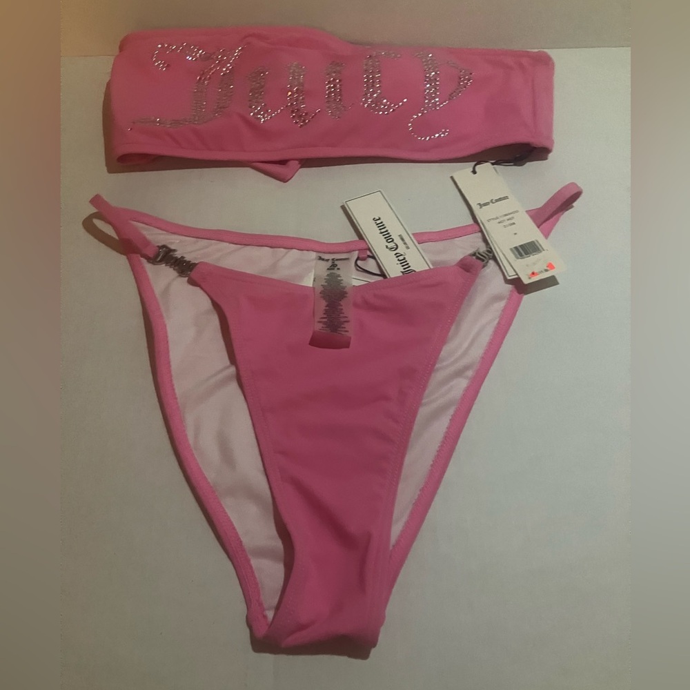 Women’s Juicy Couture 2 piece strapless bikini set Sz med